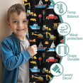thumbnail image 3 of Blackout Kids Curtains,Cartoon Traffic Vehicles Boats Black Pattern Childrens Insulated Curtains Set Of 2,Bedroom Essentials,Toddler Room Decor 52"x63", 3 of 5