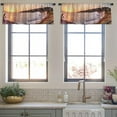 thumbnail image 4 of LALILO Kitchen Curtain Valance Sunset Ocean Neutral Beach Rod Pocket Window Curtain 52"x 18" Set of 2, 4 of 7