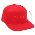 thumbnail image 1 of Gorra con pantalla LED de color puro para teléfono móvil, gorra inteligente con mensaje LED Bluetooth editable para Halloween, gorra roja con palabras rojas., 1 of 14