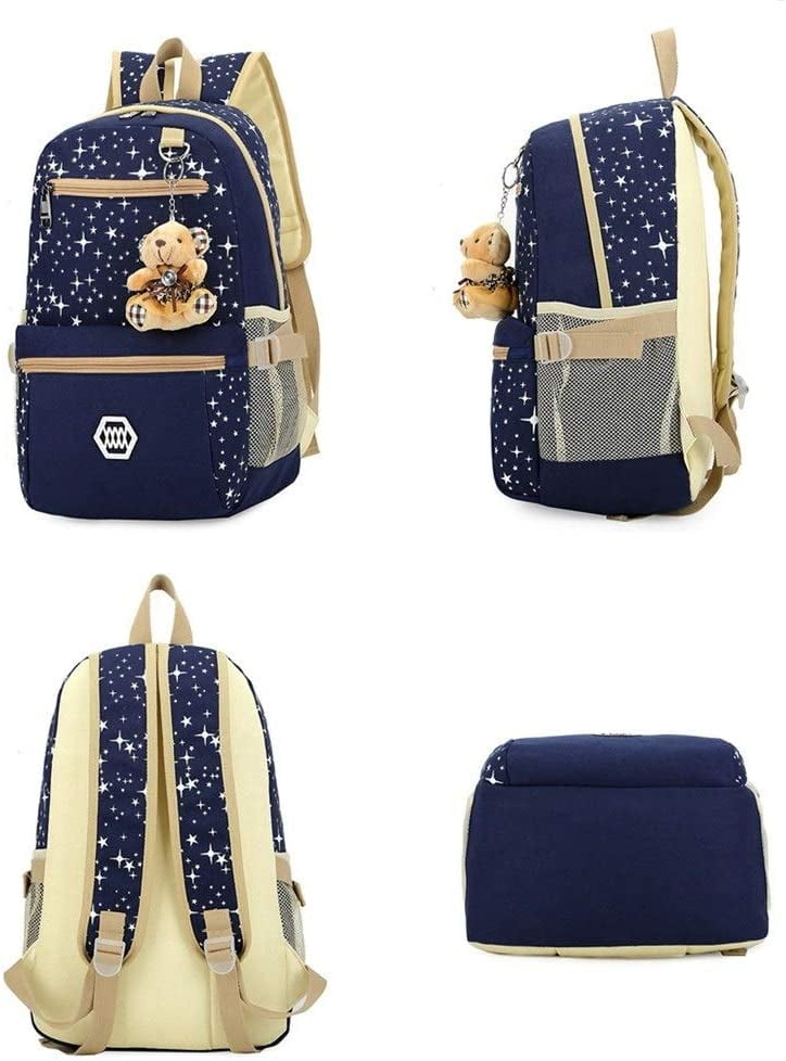 Private Jungle 3Pcs Teenager Girls Backpack Canvas Rucksack School Book Bag with Pencil Case for Camping/Hiking/Climbing,Purple Private Jungle 3Pcs Teenager Girls Backpack Canvas Rucksack School Book Bag with Pencil Case for Camping/Hiking/Climbing,Purple