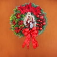 thumbnail image 2 of BOBOMOTI Holy Family Wreath Decorations, Large Christmas Front Door Wreaths, Nativity Scene Door Decoration for Xmas Home Window Wall Decor, 2 of 4