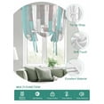 thumbnail image 2 of Turquoise Gray Tie Up Curtains for Windows 63 Inch Length Balloon Curtains Kitchen Adjustable Balloon Window Shade Country Retro Mottled Texture Wood Grain Tie Up Bathroom Curtain Window 42"x63", 2 of 6