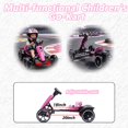 thumbnail image 5 of iRerts 12V Ride on Toys, Powered Electric Go Kart with Music, LED Light, Horn, Forward/Backward, Pedal Go Kart Kids Electric Car for Kids Boys Girls Ages 3-6, Magenta, 5 of 10