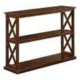 thumbnail image 2 of Coventry Console Table with Shelves in Espresso Wood Finish with "X" Side Frames, 2 of 6