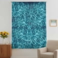 thumbnail image 2 of Teal Green Ocean Waves Sheer Curtains 63 Inches Long, Summer Sea Pool Light Filering Curtains, Breathable Simi Curtain Privacy Drapes for Living Room Bedroom Lightweight Window Treatment, 2 of 9