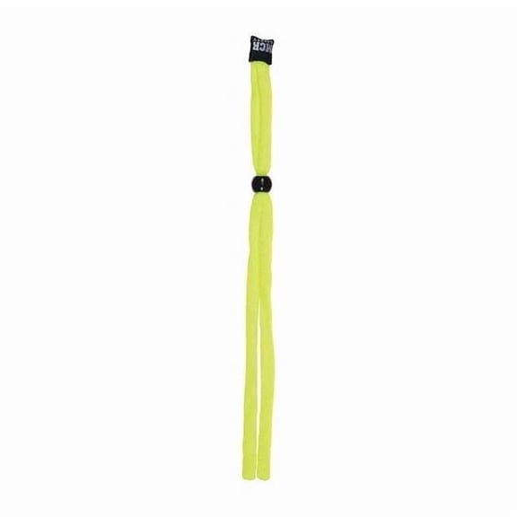 Eyewear Retainer, High-Visibility Yellow, 28 in Length, Acrylic, Slip-On Attachment 220HY