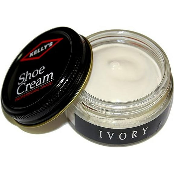 Kelly's Shoe Cream - Professional Shoe Polish - 1.5 oz - Ivory