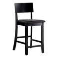 thumbnail image 1 of Hawthorne Collections 25" Contemporary Wood/Vinyl Counter Stool in Black, 1 of 10