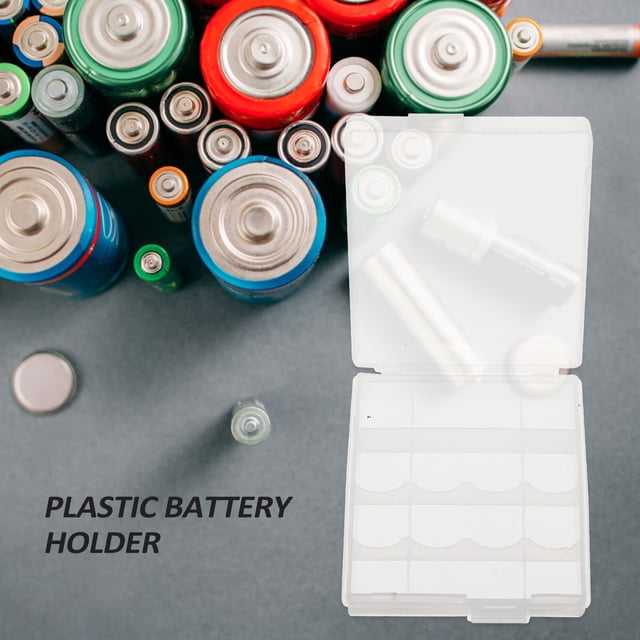 Phenofice 10Pcs Sturdy Plastic Storage Case Batteries Storage for Everyday Use and Travel