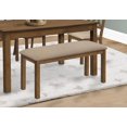 thumbnail image 4 of Monarch Specialties Bench, 42" Rectangular, Wood, Upholstered, Dining Room, Kitchen, Entryway, Brown And Beige, Transitional, 4 of 6