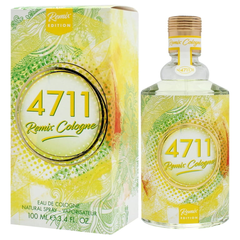 Muelhens 4711 Remix Cologne, Lemon, 3.4 oz Spray, Bergamot, Neroli