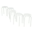 thumbnail image 6 of Norwood Commercial Furniture Plastic Stack Stool - White Seat with White Legs - 17.75 inch Seat Height, 6 of 7