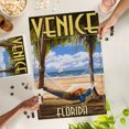 thumbnail image 4 of Lantern Press 1000 Piece Jigsaw Puzzle, Venice, Florida, Palms and Hammock, 4 of 5