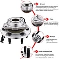 thumbnail image 4 of Front Wheel Hub Bearing Assembly 4WD 6-Lugs 515096 Compatible with Chevy Tahoe Silverado 1500 Avalanche Suburban, Cadillac Escalade, GMC Yukon Sierra w/ABS (1), 4 of 5