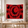 thumbnail image 4 of Crescent Moon Within an Ornate Frame with Ghosts and Bows, Playful Gothic for Dark Art Lovers, Creepy Cute Decor, Halloween Gift, Tapestry Wall Hanging for Bedroom and Dorm, 4 of 6