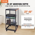 thumbnail image 2 of Rack para servidores VEVOR 20U con marco abierto de 23 a 40 pulgadas de profundidad con ruedas, 2 of 9