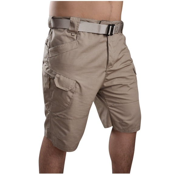 JIUKE Plus Size Cargo Shorts for Men High Waisted Workout Hiking Shorts Quick Dry Solid Outdoor Shorts with Pockets
