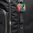 thumbnail image 6 of Hummingbird Cute Faux Leather Square Keychain, 6 of 7