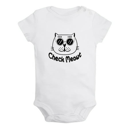 

Check Meowt Funny Rompers For Babies Newborn Baby Unisex Bodysuits Infant Jumpsuits Toddler 0-12 Months Kids One-Piece Oufits (White 6-12 Months)