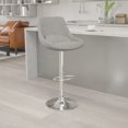 thumbnail image 2 of Flash Furniture Tabouret de Bar en Tissu Gris Contemporain à Hauteur Réglable avec Base Chromée, 2 of 2