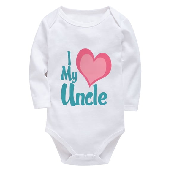 I Love My Uncle Baby Take Me Home Outfit Long Sleeve Baby Boy Coming Home Outfits Newborn Baby Summer White Boy Rompers 12-1