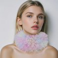 thumbnail image 3 of Yokua Colorful Mesh Ruffle False Collar Scarf Renaissances Small Neck Ruff Necklace, 3 of 14