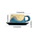 thumbnail image 3 of Ceramic Cup Coffee Cup And Saucer Set Lattes Ceramic Mug Practical Gifts Gift Set Coffee Mug, 3 of 6