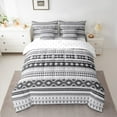 thumbnail image 2 of Manfei Aztec Geometric 7-Piece Twin Bedding Sets,Boho Theme Bedding Comforter Set,Gray White Sheet Sets For Men Women,Ultra Soft Home Decor Reversible, 2 of 8