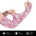 thumbnail image 2 of Kdxio Cute Rabbit Print UV Sun Protection Arm Sleeves - Tattoo Cover Up - Basketball Arm Sleeve UPF 50 Cooling for Men Women, 2 of 7