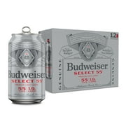 Budweiser Select 55 Light American Light Lager Beer 12 pack 12 fl oz Aluminum Cans 2.4% ABV