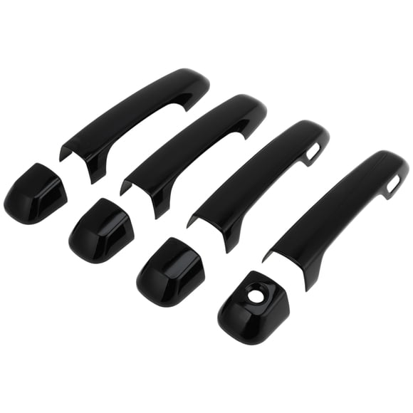 1 juego de cubierta de manija de puerta de automóvil para Toyota Land Cruiser Prado J150 J200 LC200 exterior negro brillante ABS
