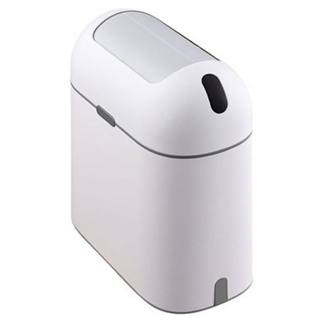 tredstone Easy To Trash Can With Automatic Lids For Bathroom And Bedroom Self Closing Garbage Bins No Touch Smart Trash Bin white gray Battery model