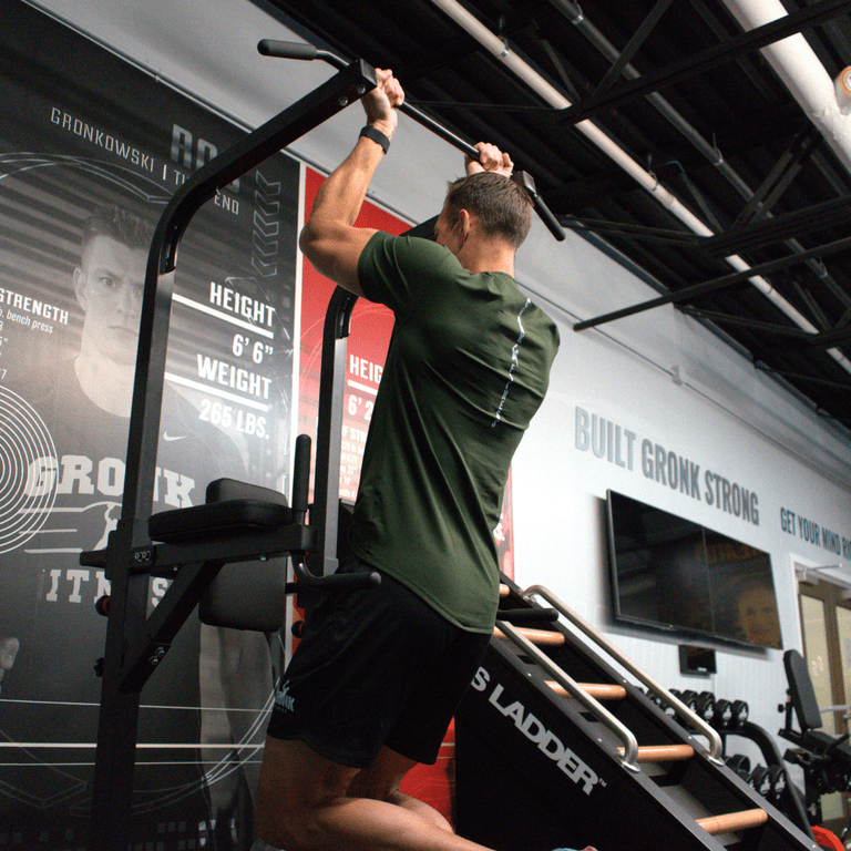 Gronk Fitness Adjustable Vertical Knee Raise with Dip Station and Pull Up Bar 14 Height Options from 74 inches to 89 inches Multi Function Power Tower Perfect for Home or Commercial Gym Walmart