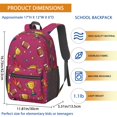 thumbnail image 3 of Football and Trophy Pink Pattern 17" School Backpacks for Teens,Waterproof Oxford Fabric,S-Shape Padded Straps for School,Travel,Hiking,Camping, 3 of 6