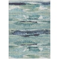 thumbnail image 2 of HomeRoots 612483 9 x 12 ft. Sage, Teal Blue & Navy Blue Abstract Washable Indoor & Outdoor Rectangle Area Rug, 2 of 5