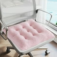 thumbnail image 2 of PRETXORVE Seat Cushion, Chair Cushions, Office Chair Cushion, Lambswool 9 Pin Cushion Office Thickened Cushion Winter Dormitory Soft Cushion Double-sided Heightened Chair Cushion Fart Pad Warm Pad, 2 of 6