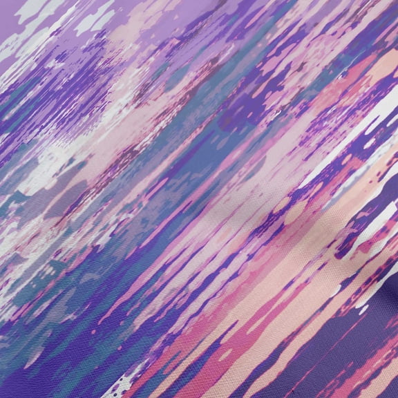 oneOone Cotton Flex Purple Fabric Brush Stroke Sewing Craft Projects Fabric Prints By Yard 40 Inch Wide