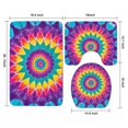 thumbnail image 3 of Rainbow Tie Dye Radial Pattern Bathroom Rugs Sets 3 Piece,Toilet Cover Set,Absorbent Non Slip Bathroom Mats Sets with U-Shaped Contour Rug Toilet Rug Set, 3 of 5
