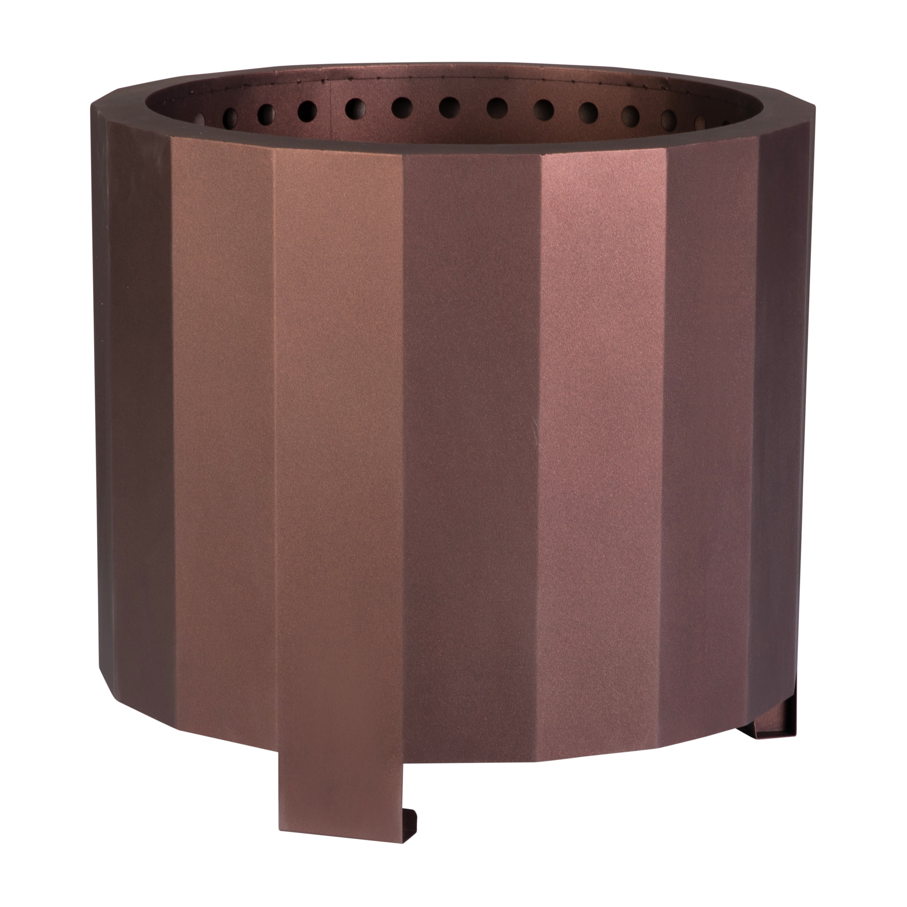 Flash Furniture Titus Commercial Grade 19.5 inch Smokeless Outdoor Firepit, Natural Wood Burning Portable Fire Pit With Waterproof Cover, Bronze