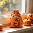 thumbnail image 5 of AZXY Halloween Trick or Treat Bags Linen Drawstring Pumpkin Candy Pouches, Reusable Happy Halloween Gift Treat Sacks for Holiday Costume Party Favors & Halloween Decor Supplies, 5 of 7
