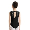 thumbnail image 3 of iEFiEL Girls Lace Splice Ballet Dance Leotard Cutout Back Gymnastics Jumpsuit, 3 of 7