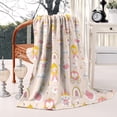 thumbnail image 3 of Cute Princess Castle Pattern Blanket,Comfortable Soft Lamb Wool Throw Blanket,All Season,Warm Lightweight Blankets for Sofa Bed Couch Living Room Chair,50"x60", 3 of 4