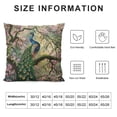 thumbnail image 5 of Nawypu  Peacock and Blossoms Pillow Covers Decorative Throw Pillowcase Square Couch Cushion Cover for Home Decor Sofa Living Room Bed Car Sofa, 5 of 5