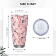 thumbnail image 4 of Balery Tropical Plants Pattern 20oz Insulated Car Cup with Dual Drink Lids, Stainless Steel Travel Mug with Straw & Direct Drink Mouth, Eco-Friendly and Leak-Proof-Without Straw, 4 of 8