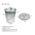thumbnail image 5 of 2 Pack Galvanized Trash Can w/ Lid Ideal for Trailers - 4 Gallon Steel Mounted Small Outdoor Garbage Can for Home, Office, Bathroom, Kitchen - Fire and Heat Resistant, 5 of 9