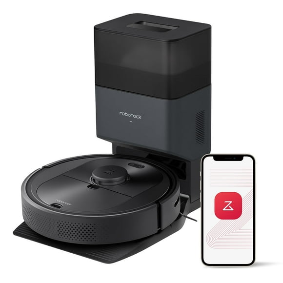 roborock Q5+ Robot Vacuum with Self-Empty Dock, Hands-Free Cleaning for up to 7 Weeks, 2700Pa Max Suction, 180mins Max Run-Time, Compatible with Alexa(Renewed)