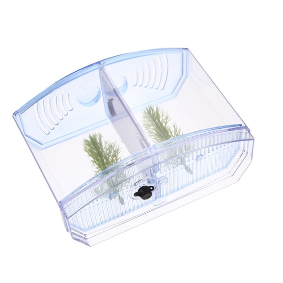 PAMINGONO Small Blue Plastic Fish Breeding Tank for Home Aquarium Decor