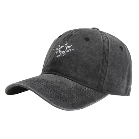Hats for Women Denim Buckle Baseball Cap Sun Print Adjustable Outdoor Sun Visor Hat