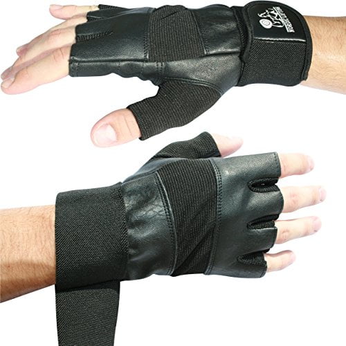 Nordic Lifting Weight Lifting Gloves With 12" Wrist Wraps Support for Gym Workou 