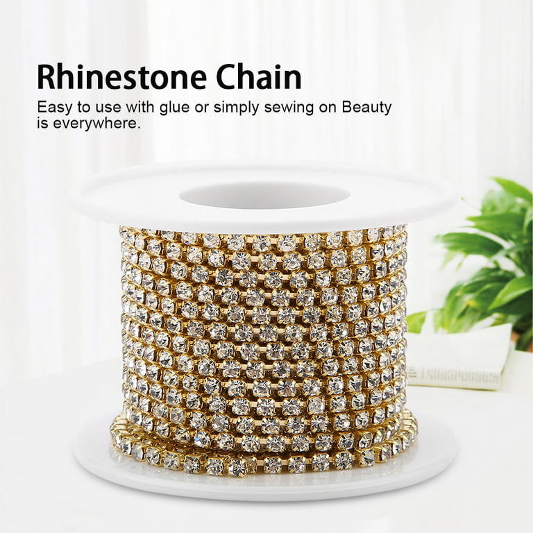 Rhinestone Cup Chain, Easy To Use Crystal Rhinestone Chain
